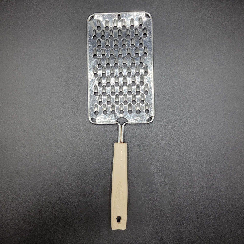 Vintage MCM EKCO Hand Grater Cream Handle Cheese Potato Onion 11 inch USA
